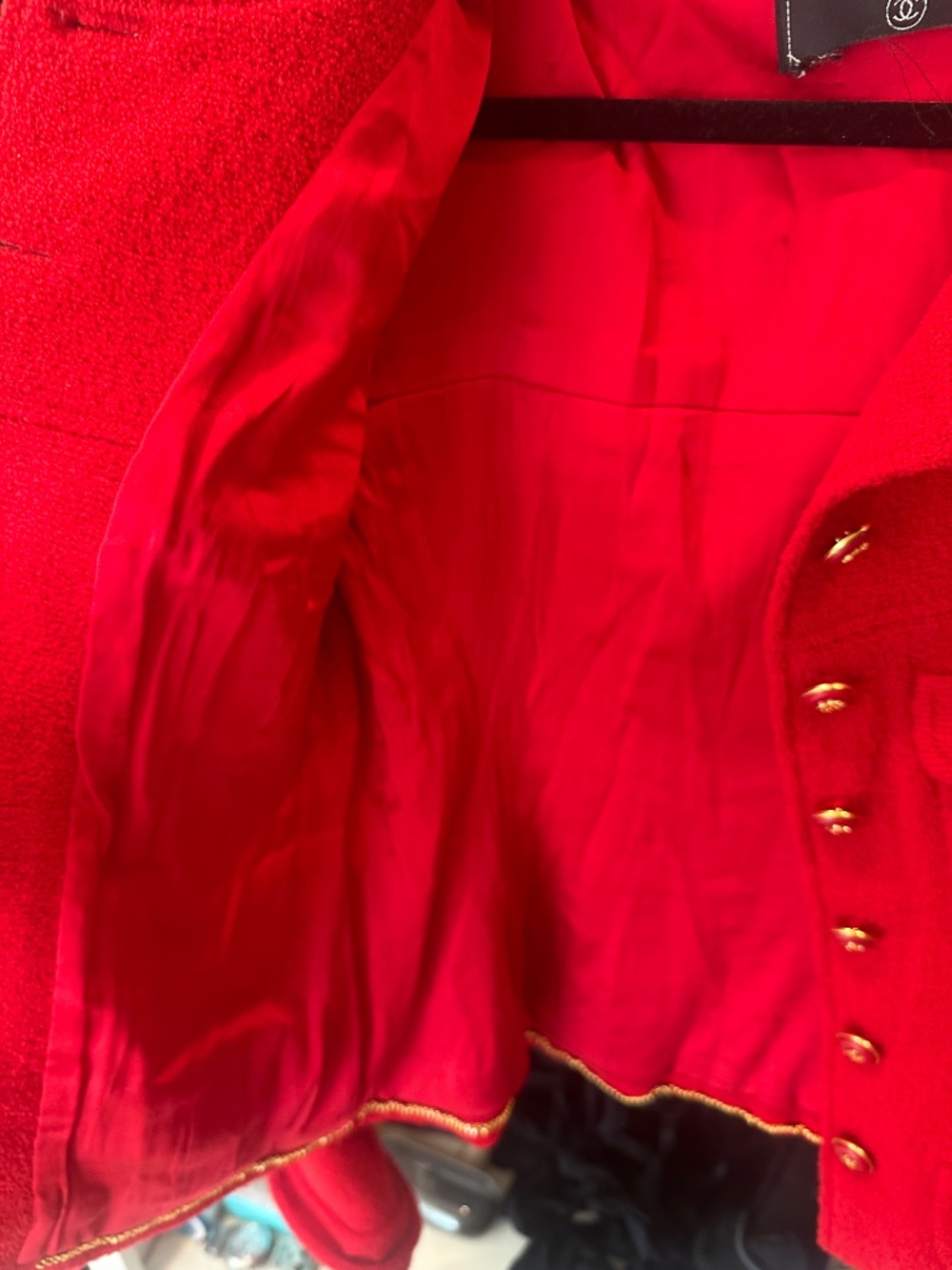 Chanel Red Tweed Jacket - Picture 3 of 7